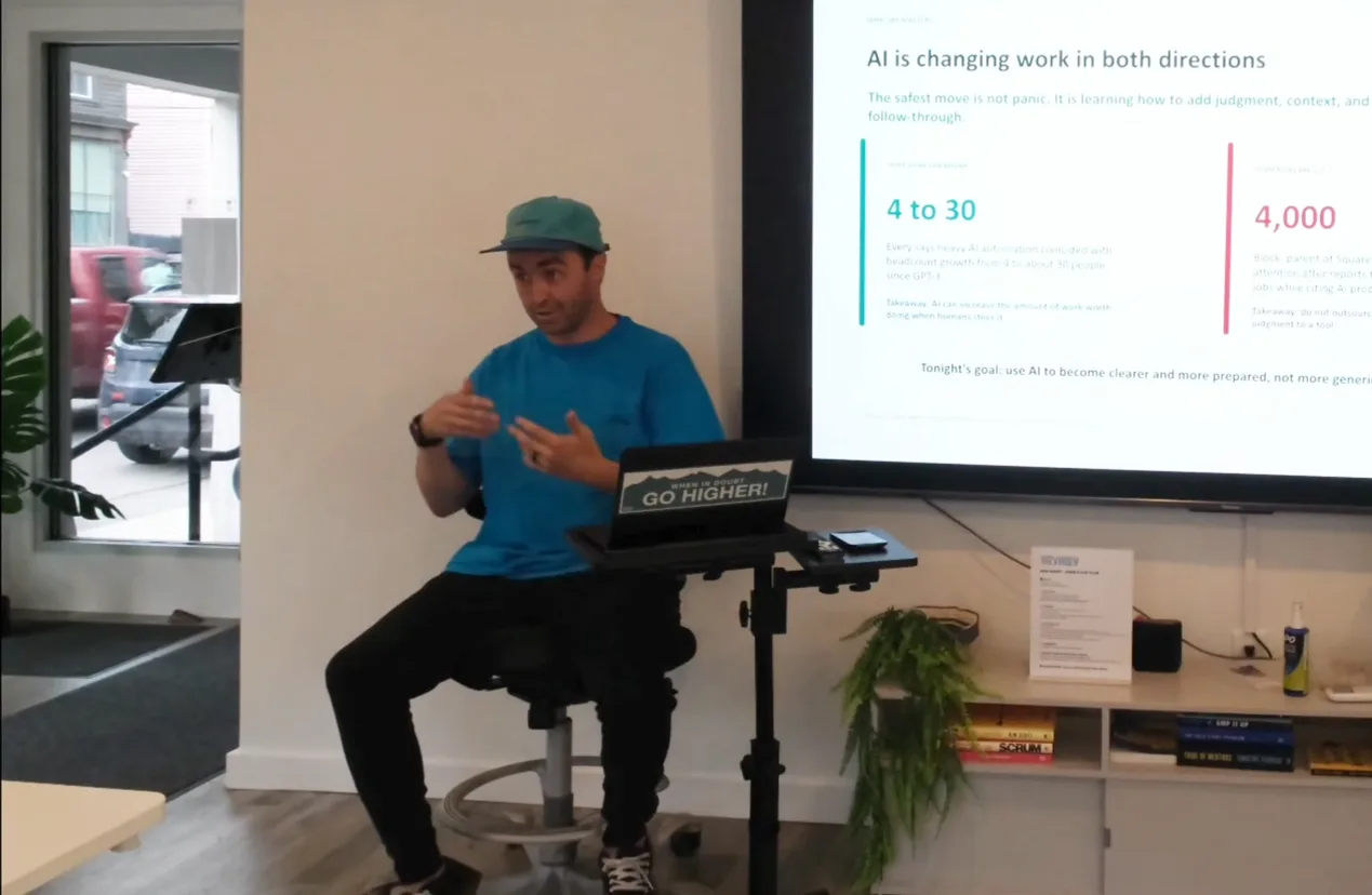 A working session inside The Valley Hub