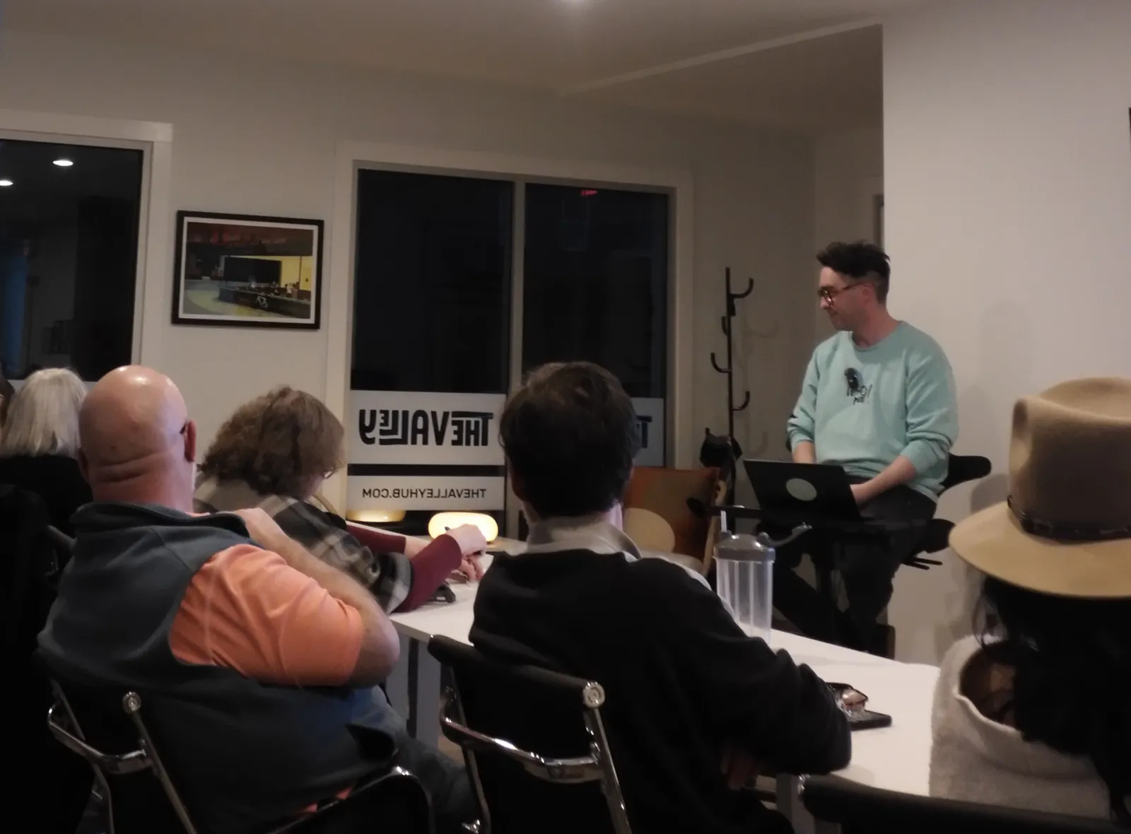 A community workshop inside The Valley Hub meeting space
