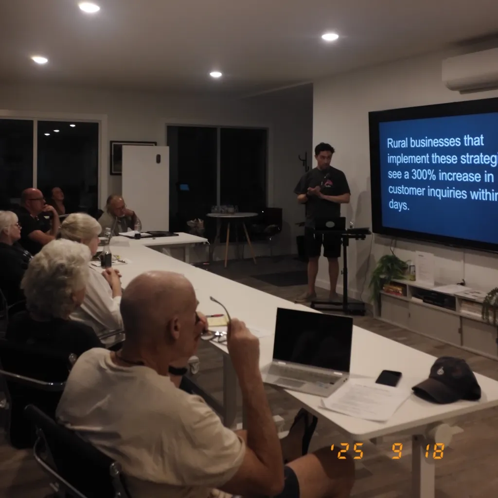 Local business owners listening during the Google Maps workshop