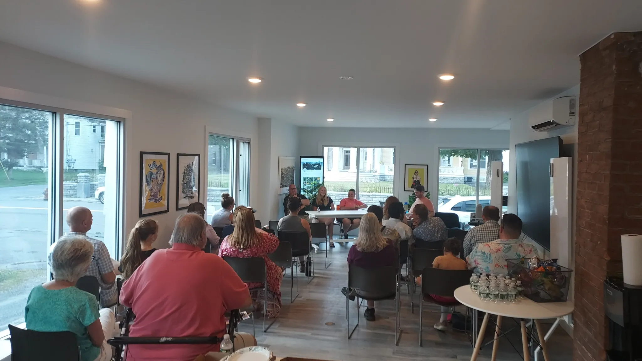 People gathered for a working session at The Valley Hub